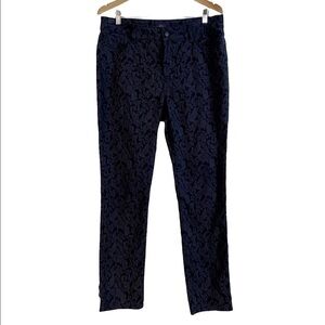 NYDJ Size 12 Leggings Lift Tuck Technology Dark Floral Print Legging Jeans.